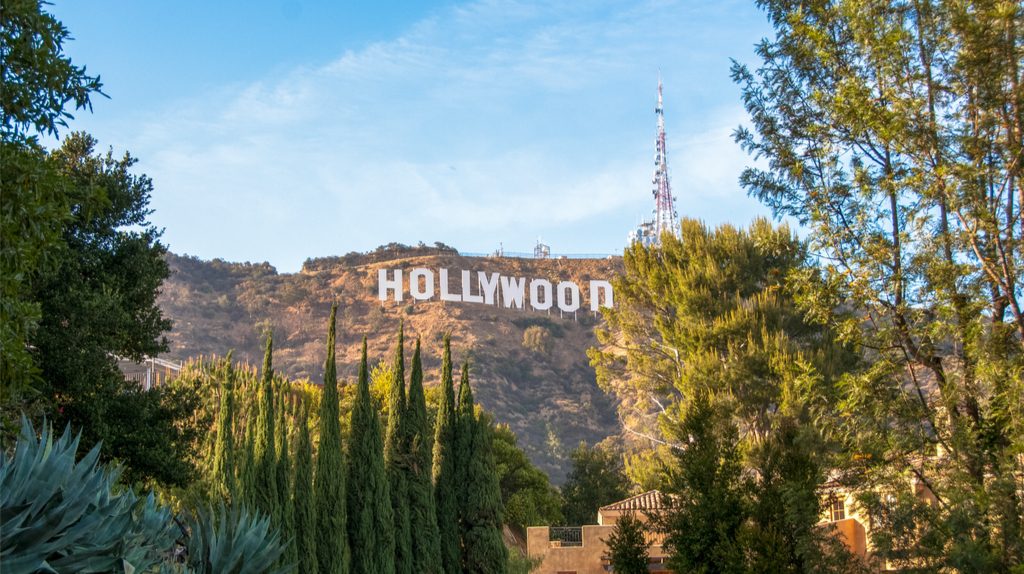 The Hollywood sign in Los Angeles.