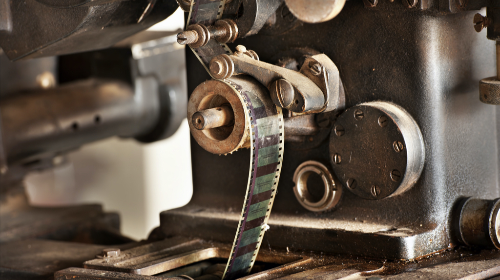 Antique film-making device.