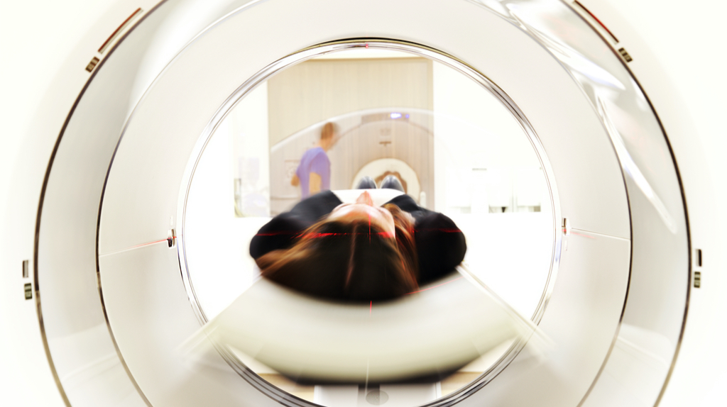 Patient going into a MRI device.